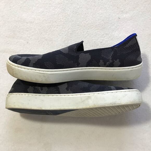 Rothy’s black grey camo slip on loafers sneakers 7.5 casual walking comfort - Picture 7 of 7